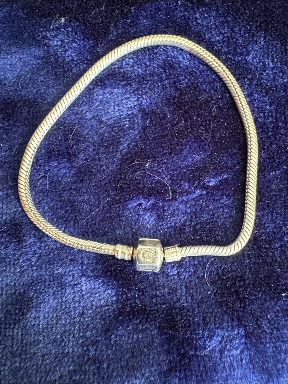 Chamilia Silver Snake Chain Charm Bracelet